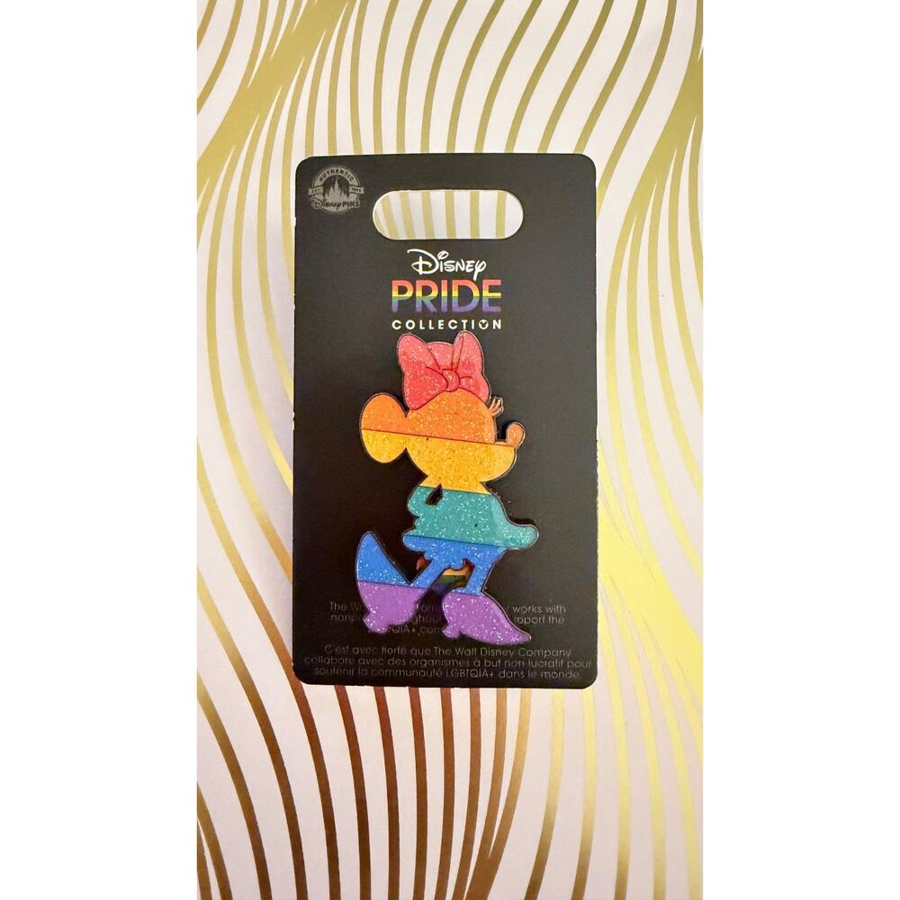 NEW Disney Parks Minnie Silhouette Rainbow Pride Pin